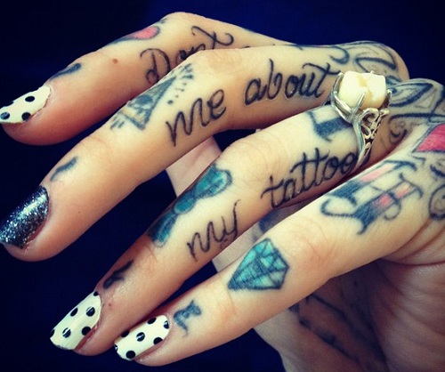 Finger Tattoo Words